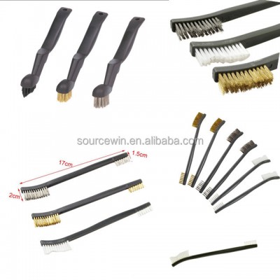 Industrial Tool Plastic Handle High Quality Professional Cleaning Brush Brass Stainless Steel Wire Brush